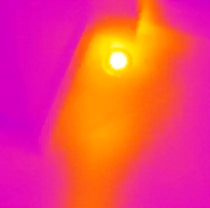 Rilevamento perdita acqua pavimento con termografia.